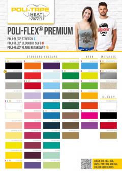 Poli-Flex Premium Flexfolie weiß Textilfolie Breite 50 cm 25m 