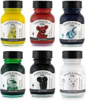 Octopos Write and Draw Ink Set Basic Bright, 6x10ml 