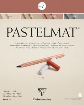 Pastelmat Block Nr.7,Clairefontaine 24x30cm,360g/m², 12 Blatt 