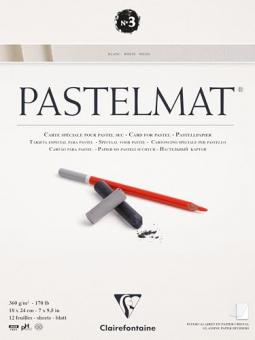 Pastelmat Block Nr.3,Clairefontaine 18x24cm, 360g/m², 12 Blatt 