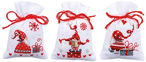 Zählmusterpackung Kräutertütchen Wichtel, 8x12cm, 3 Designs 
