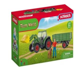 Schleich Farme World Traktor mit Anhänger 