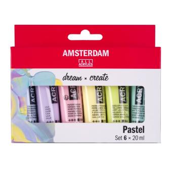 Amsterdam Standard Series Acrylfarbe Set, Pastell, 6x20ml 