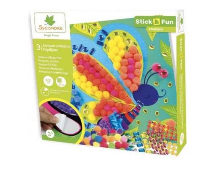 Sticker & Fun:Pom Pom Schmetterling 