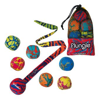 Waboba Flungle, Boule-Set, 6 Spieler ,Ballwurfspiel Boccia mit Schwanz 