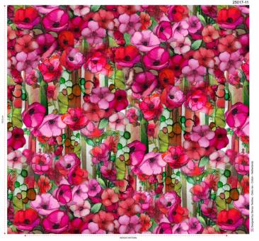 Baumwollstoff 'Bunch of Flowers Digital printed Cotton Breite 145cm 