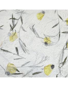 Maulbeerpapier mit Moschusblüten ca. 160 grs, 80x55cm 