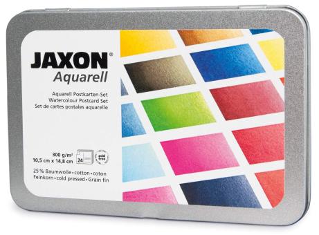 JAXON Aquarell-Postkarten-Set 24 Blatt, 300g/m² 