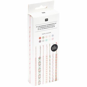 DIY Freundschaftsarmbänder Set Pastel Colours 