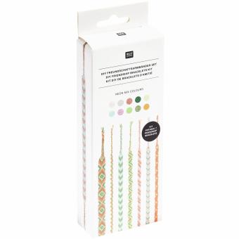 DIY Freundschaftsarmbänder Set Neon Mix Colours 