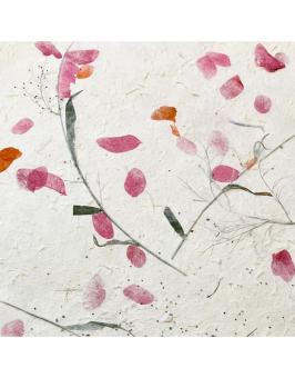Maulbeerpapier mit Blumenmix ca. 160 g, 80x55cm 