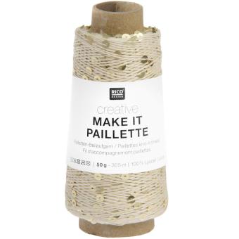 Creative Make It Paillette 50g 305m Beilaufgarn Gold Fb.011 
