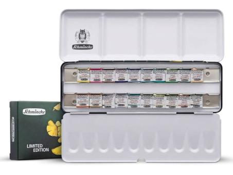 Schmincke HORADAM Aquarell Metallkasten Edition Ginkgo, 20x1/2 