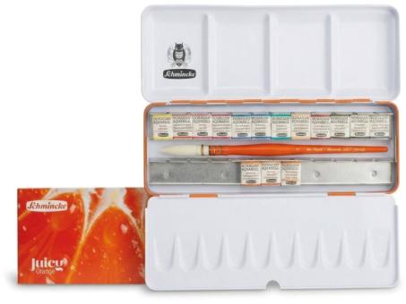 Schmincke HORADAM Aquarell Metallkasten Juicy Orange, 15x 1/2 